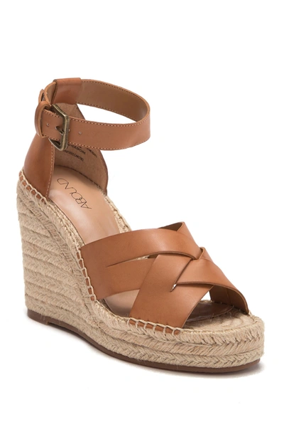 Shop Abound Sayge Espadrille Wedge Sandal In Tan Faux Leather