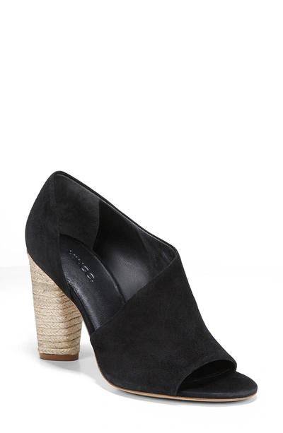 Shop Vince Percey Block Heel Sandal In Black Suede