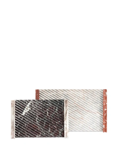 Editions Milano Serving And Trays Red Levanto/peach Flower 1 In Red