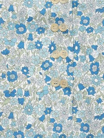 Shop Gucci Liberty Floral-print Coat In Blue