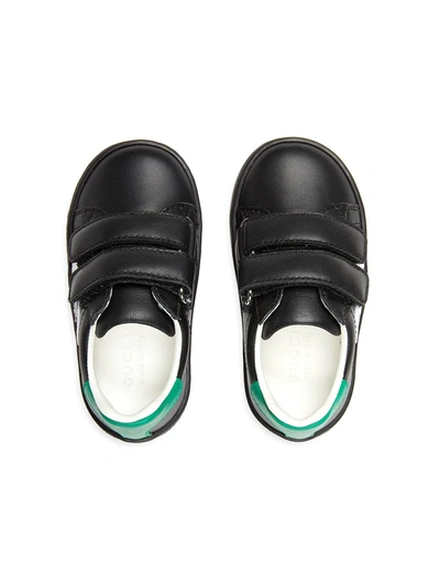 Shop Gucci Ace Touch-strap Sneakers In Black
