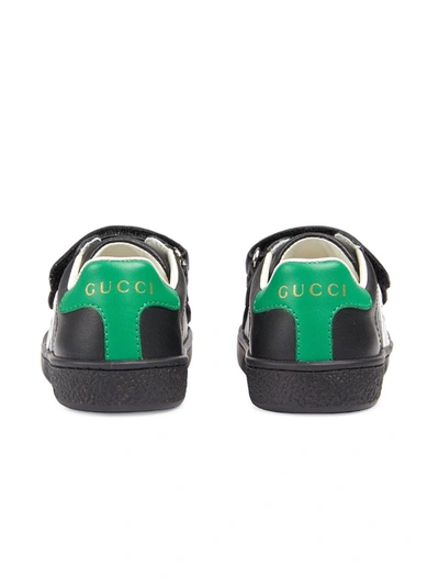 Shop Gucci Ace Touch-strap Sneakers In Black