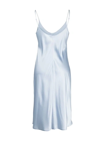 Shop La Perla Silk Slip Night Dress In Blue