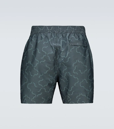 Shop Frescobol Carioca Printed Swim Shorts In Blue