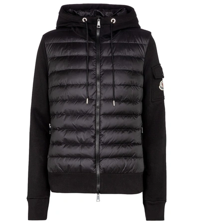 Shop Moncler Maglia Hooded Sweatshirt And Down Jacket In Black