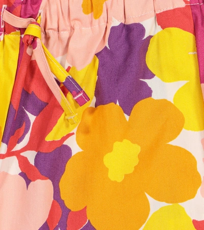 Shop Il Gufo Floral Cotton Shorts In Multicoloured