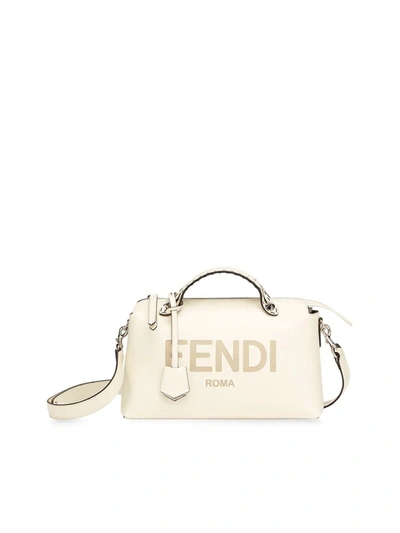 Shop Fendi By The Way Medium Boston Tote Bag In White