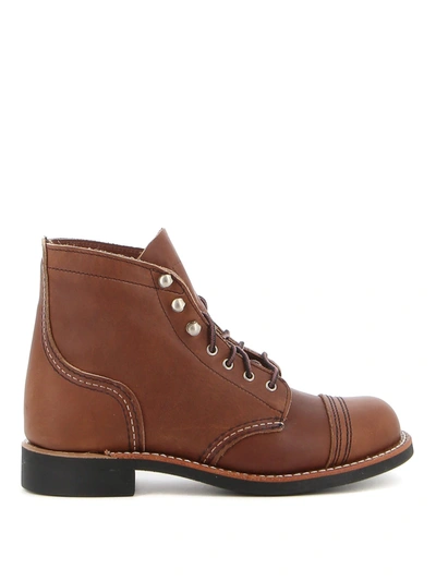 Shop Red Wing Shoes Iron Ranger Boots In Brown