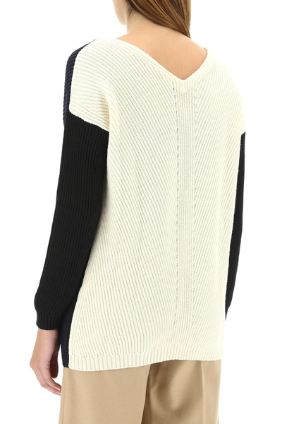 Shop Max Mara Multicolor Cotton Blend Finish Sweater Nd  Donna Xs