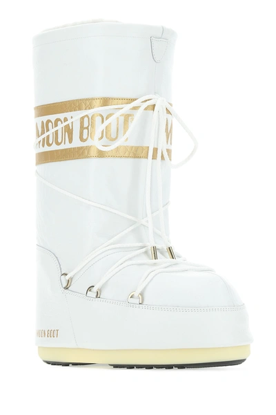 Shop Moon Boot White Leather Classic 50° Boots  Nd  Donna 3538