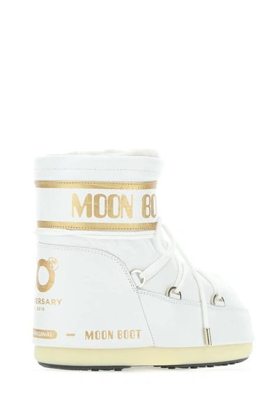 Shop Moon Boot White Leather Classic Low 50° Ankle Boots  Nd  Donna 3436