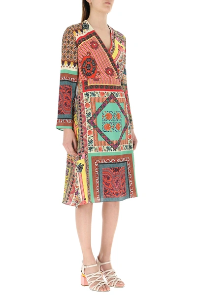 Shop Etro Printed Silk Dress Nd  Donna 42