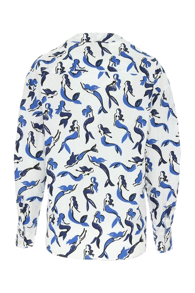 Shop Max Mara Printed Poplin Oversize Otello Shirt  Nd  Donna 42