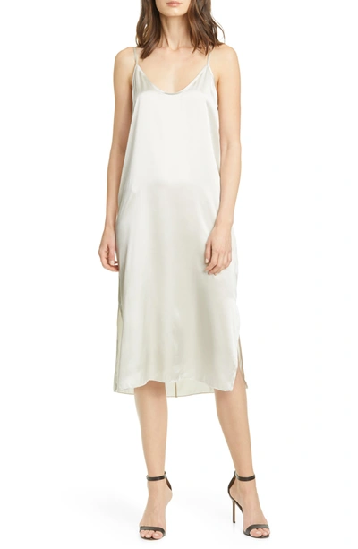 Shop Atm Anthony Thomas Melillo Silk Slip Dress In Pearl