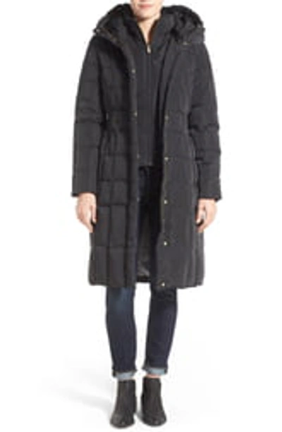 Shop Cole Haan Signature Cole Haan Bib Insert Down & Feather Fill Coat In Black