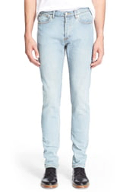 Shop A.p.c. Designer Slim Fit Straight Leg Jeans In Indigo Delave