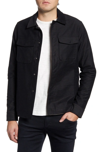 Shop Acyclic Slim Pocket Shirt Jacket In Charcoal