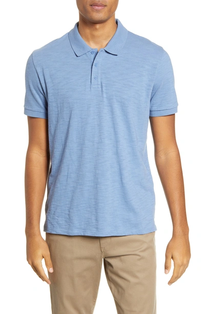 Shop Vince Classic Slim Fit Polo In Still Water