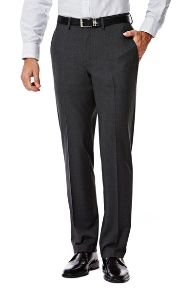 Shop Haggar J.m  4 Way Stretch Slim Fit Flat Front Suit Separate Pants In Chcoal Htr