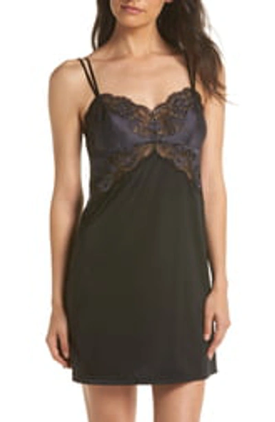 Shop Wacoal Lace Affair Chemise In Black/ Graphite