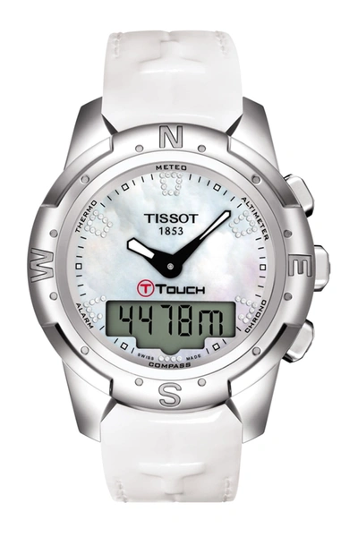Shop Tissot T-touch Ii Leather Watch, 43.3mm