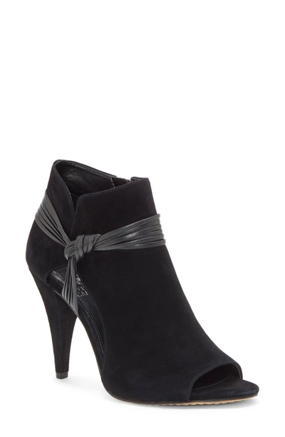 Shop Vince Camuto Annavay Suede Bootie In Black Suede