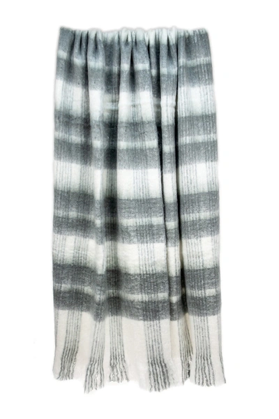 Shop Parkland Collection Stella Transitional White 52" X 67" Woven Handloom Throw Blanket