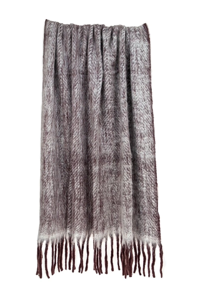 Parkland Collection Nagar Transitional Purple 52" X 67" Woven Handloom Throw Blanket In Purple