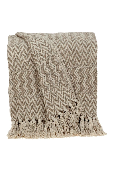 Parkland Collection Alma Transitional Brown 52" X 67" Woven Handloom Throw In Brown