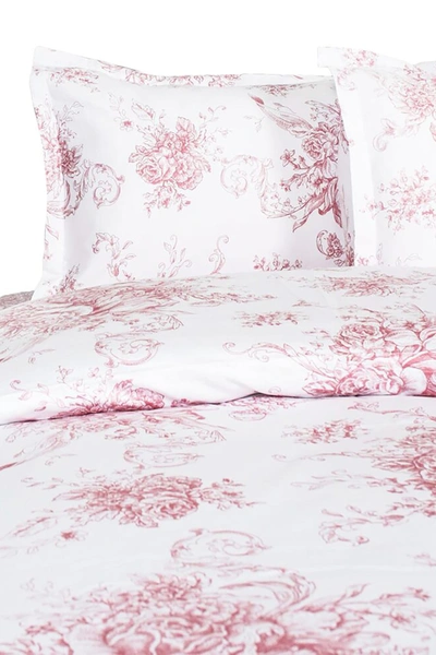 Melange 400 Thread Count Cotton Toile Duvet Set In Mauve