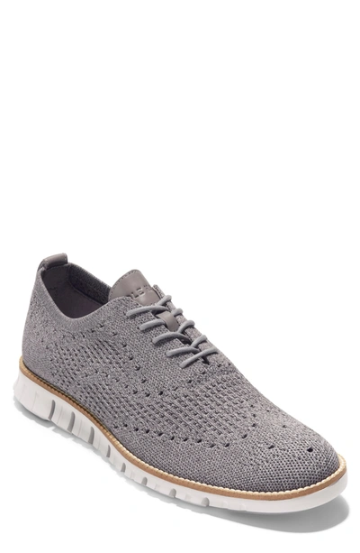 Shop Cole Haan Zerogrand Stitchlite Oxford In Magnet/ Ironstone Waf Knit