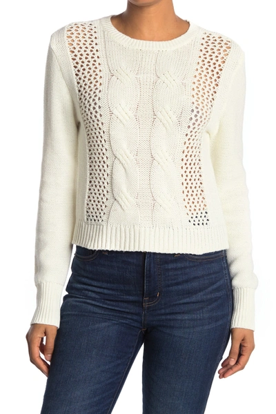 Shop Abound Cable Knit Sweater In Ivory