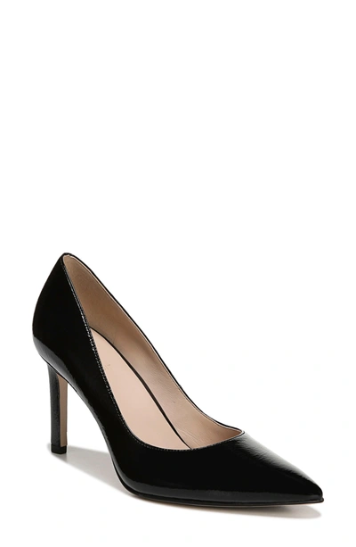 Shop 27 Edit Alanna Pointed Toe Pump In Black Crinkle Patent Leather
