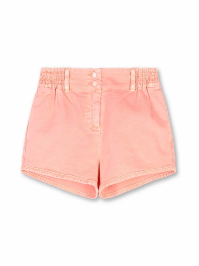 Shop Stella Mccartney Denim Coral Shorts In Rosa