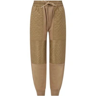 Shop Burberry Beige Trouser For Kids With Logos