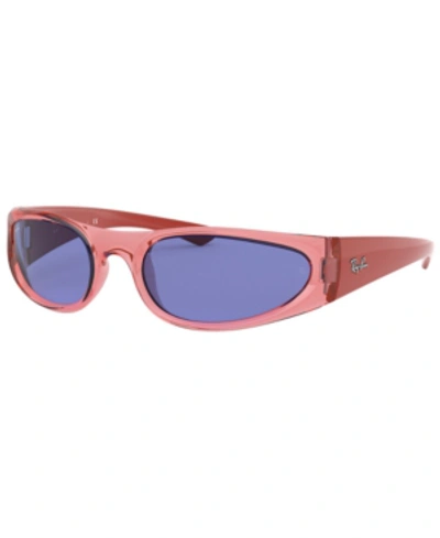Shop Ray Ban Ray-ban Sunglasses, Rb4332 57 In Transparent Light Red/blue