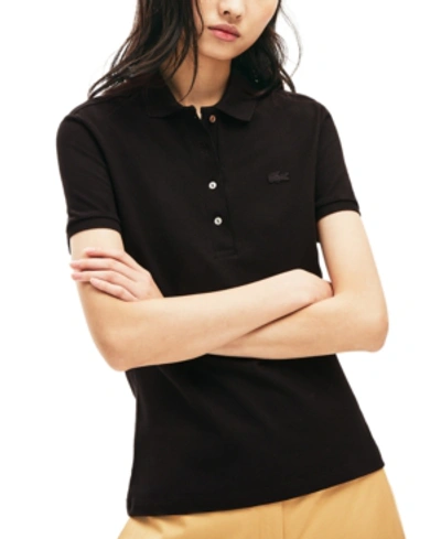 Shop Lacoste Women's Slim-fit Short-sleeve Stretch Pique Polo Shirt In Wasp