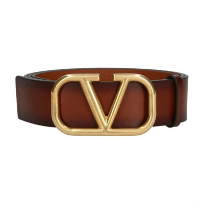 Shop Valentino H.40 Belt In Bright Cognac