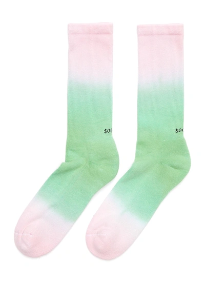 Shop Socksss Big Sur' Gradient Rib Cuff Tennis Socks In Multi-colour