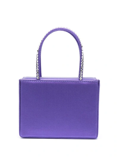 Shop Amina Muaddi Mini Super Gilda Bag In Purple