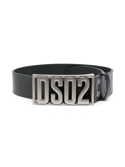 Shop Dsquared2 Logo-plaque Leather Belt In Black