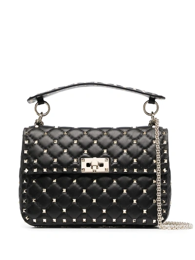 Shop Valentino Small Rockstud Spike Crossbody Bag In Black