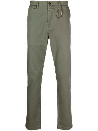 Shop Closed Straight-leg Chinos In Green