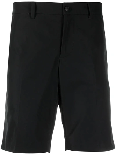 Shop Prada Knee-length Chino Shorts In Schwarz