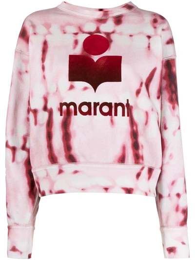 Shop Isabel Marant Étoile Tie-dye Print Sweatshirt In Red