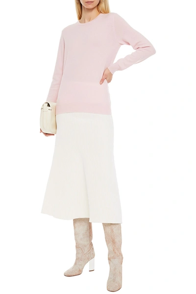 Shop N.peal Cashmere Sweater In Baby Pink