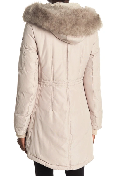Bcbgmaxazria down jacket with fur collar hot sale