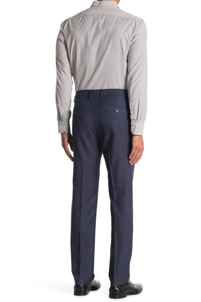Shop Kenneth Cole Reaction Stretch Texture Weave Slim Fit Flex Dress Pants In Med. Blue