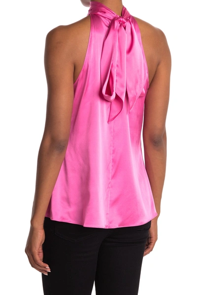 Shop Ramy Brook Lori Tie Back Silk Blend Top In Hot Pink