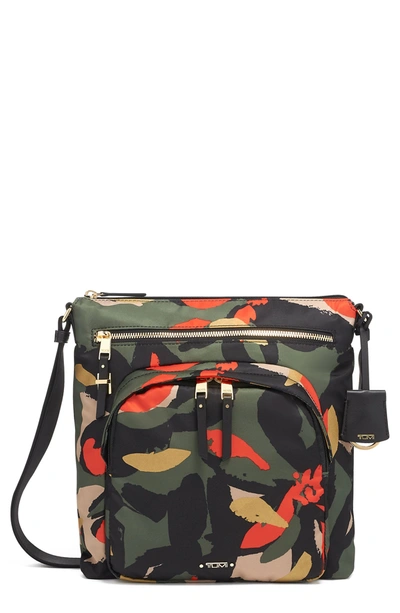 Shop Tumi Voyageur Carmel Nylon Crossbody Bag In Lily Abstract